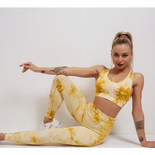 2pc Print Gym Set Women Bra Top Workout Clothes Tracksuit Yoga Set 2021 outfit Fitness Clothing Women Legging Sets