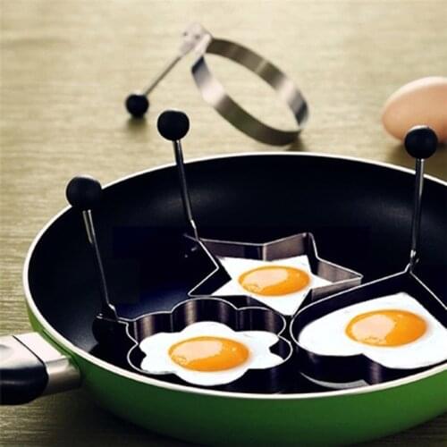 4Pcs Stainless Steel Kitchen Cooking Tools Love, Flower, Star Shaped Biscuit Mold Set Fried Egg Pancake Mold Promotion