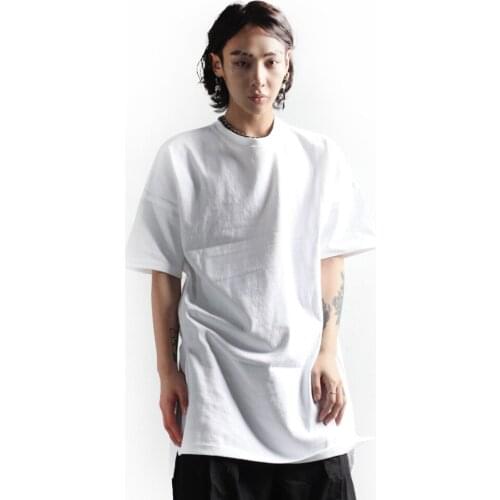 Summer fashion mens casual mens compassionate youth fashion medium length loose Short Sleeve T-Shirt Large Size Top