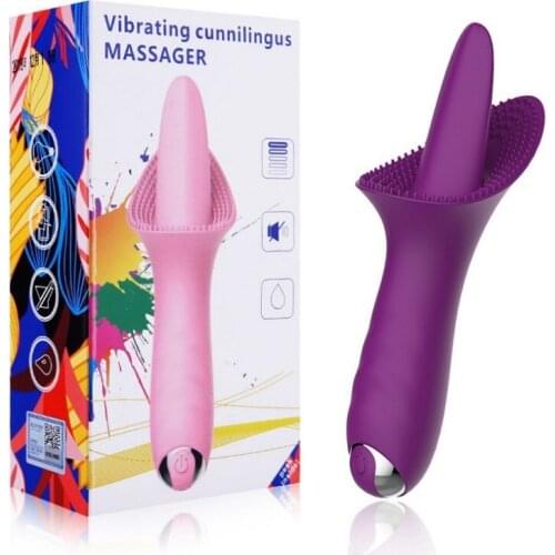 Tongue Licking G Spot Clitoral Vibrator Clit Tickler Sex Toy for Women 10 frequecy Vibrating Vaginal Massage Adult Product