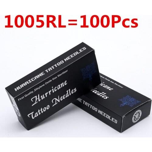 Disposable Tattoo Needles Mixed 100pcs 1005RL Round Liner Premade Sterilized Tattoo Needles Supply
