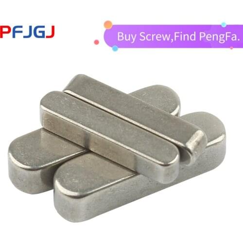 Peng Fa M3 M4 M5 M6 304 stainless steel rounded corner Flat key pin Square steel Semicircular flats Type A keys pins
