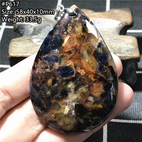 Top Natural Pietersite Pendant Jewelry For Women Men Healing Stone 58x40x10mm Beads Crystal Silver Namibia Energy Gemstone AAAAA