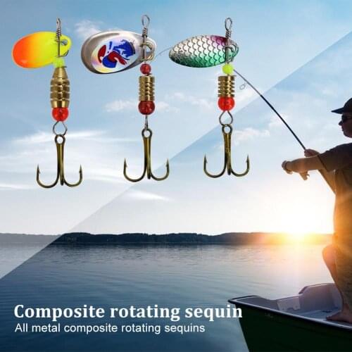 Durable Fishing Lures Delicate Design 30pcs Spinner Lures Wobblers Crankbaits Metal Sequin Trout Fishing Baits w/ Box