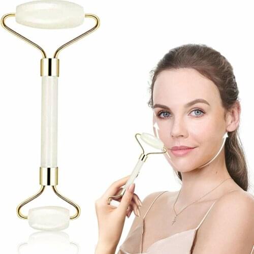 Roller Massager Double Roller Design Mute Noise Reduction Jade Roller Massage Stick Roller Beauty Tool For Eye Face Neck