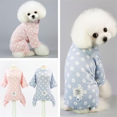 Dog Pajamas Pet Clothes For Small Dogs Cat Pyjama Dog Puppy Jumpsuit for Medium Dogs Sleepingwear Warm Clothing Coat Yorkshir