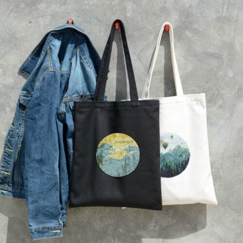 Shoulder Bags for Women 2020 Brand New Cartoon Printing Zipper Female Fashion Canvas Casual Students School Bags Handbags