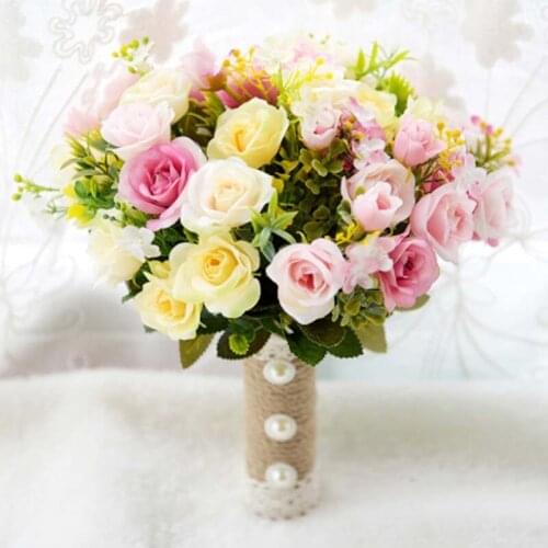 Wedding Bouquet Handmade Artificial Flower Rose buque casamento Bridal Bouquet for Wedding Decoration ramos de novia