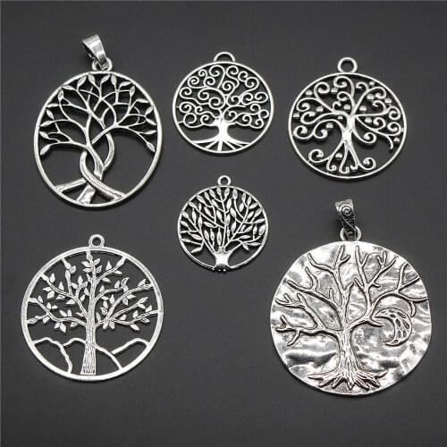High Quality Tree Of Life Charm Pendants For Bracelet Necklace Jewelry Accessories Diy Jewelry Making