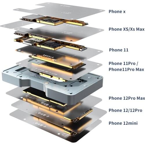 XINZHIZAO V10 Middle plant tin 10 in 1 applies to iPhoneX/XS/MAX / 11/12 / MINI/PROMAX plant tin positioning platform