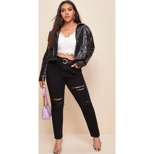 Man made leather jacket women 2021 spring autumn casual zipper shrug winter long sleeve jacket women