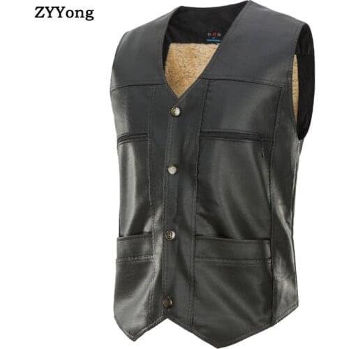 ZYYong Men's Leather Vests