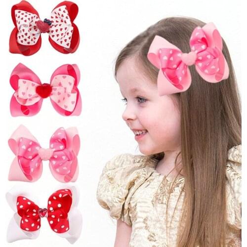 1PC Fashion Sweet Princess Children Gilrs Double Layer Bow Hair Clips Hairpins Cute Corss Hair Accessories Headwear Ornament