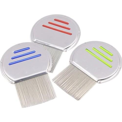 1pc Stainless Steel child Hair brush remove lice comb Head Lice high density teeth nit free comb Hair louse Terminator