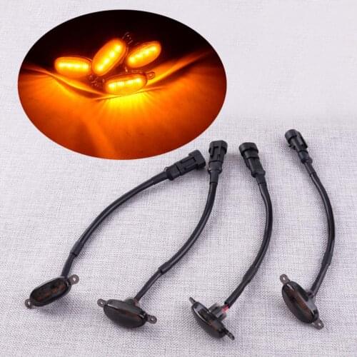 4Pcs Amber LED Front Bumper Grille Light Daytime Running Lamp Raptor Style Fit for Nissan Titan XD 2021 2020 2019 2018 2017 2016