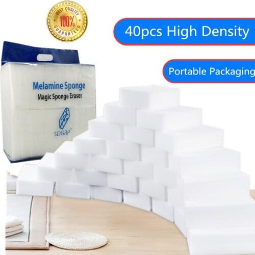 40/20/10pcs Melamine sponge for Washing dish\office\kitchen\bathroom cleaner,High density Nona Magic sponge Eraser with package