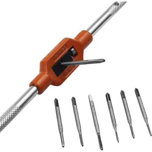 8pcs M1.1/M1.2/M1.4 /M1.6/M1.8/M2.0/M2.5 Mini Screw Tap Wrench Set For Metalworking Tap Thread Wire Tapping Thread Repair Tools