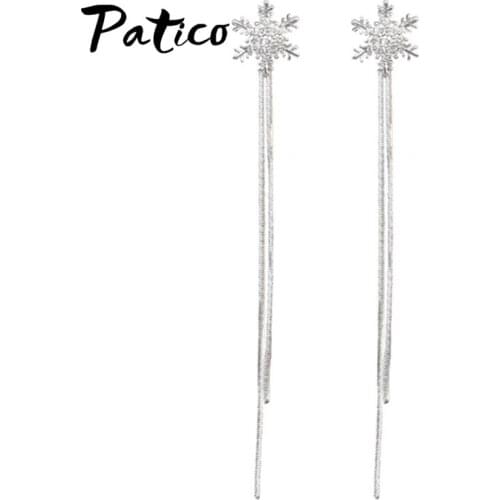 Retro 925 Sterling Silver Snowflower Crystal Earrings For Women Girls CZ Cubic Zirconia Fashion Jewelry 2021 Trend