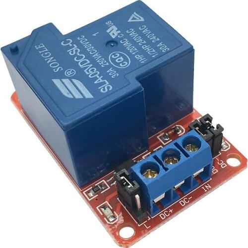 Aihasd 5V 1 Channel 30A Trigger Relay Module With Photocoupled Isolation Support high-low level