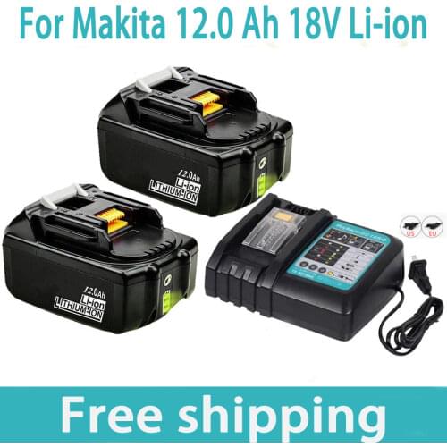 100% Original For Makita 18V 12000mAh Rechargeable Power Tools Battery with LED Li-ion Replacement LXT BL1860B BL1860 BL1850