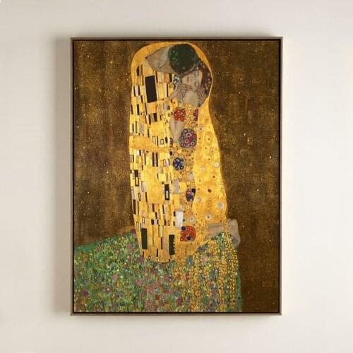 Free shipping Austria Gustav Klimt Kiss oil painting Abstract oil painting on canvas paintings home decoration picture