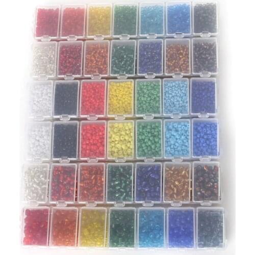 NiceBeads 1set 7 Colors 2mm 3mm 4mm Crystal Glass Beads Czech Seed Spacer Beads Kit For DIY Beads jewelry making