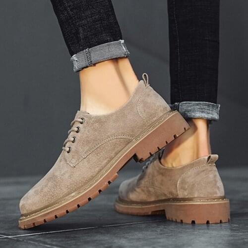 Men High Quality Leather Boots Male Spring Casual Motorcycle Ankle Botas Hombre Men Lace-Up Basic Boots Man Fashion Boots