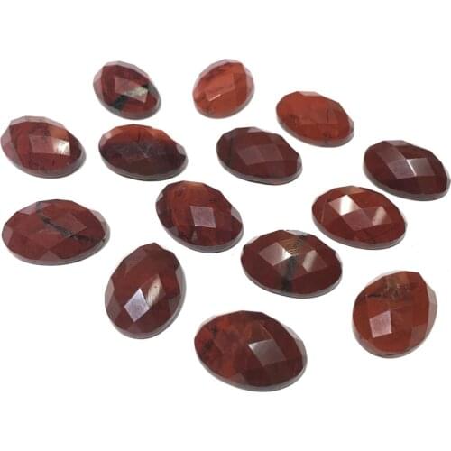 Natural Stone Goledn Swan Cabochon Beads Faceted Flat Back Oval No Hole Loose Beads For jewelry making DIY Ring accessories