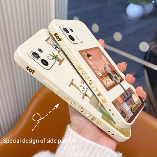 Napping Cat Phone Case For Xiaomi Mi 11 10T 10 lite 9T Note 10 Redmi Note 10 9 9T 8 8Pro 7 7Pro 9 9A K40 K30 Silicone Cover