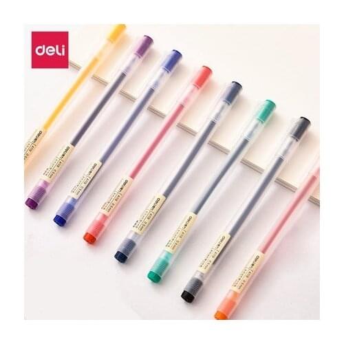 Deli colored pens 84pcs cute transparent colorful gel pens japanese stationery kawaii school supplies travel diary marker pens