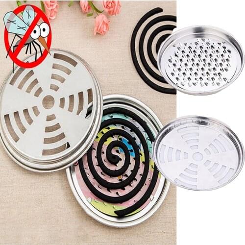 Mosquito Coils Holder Portable Large Hotel Metal Repellent Rack With Cover Saft Mosquito Coil Tray Summer Anti-mosquito Supplie
