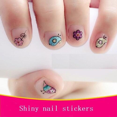 Childrens shiny nail stickers cartoon Nail Sticker Lovely Decal children toys sticker