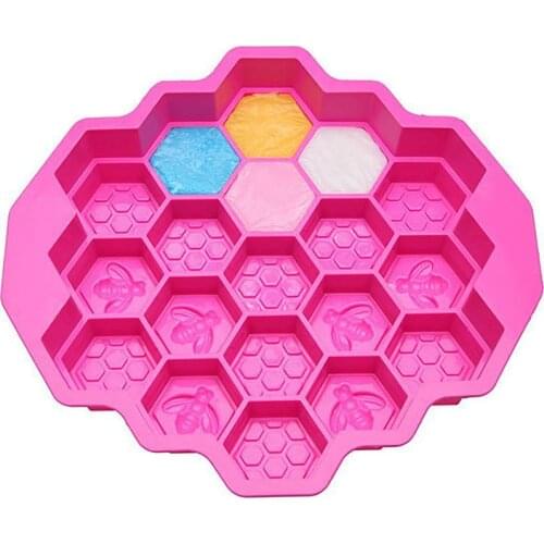 Bee Honeycomb Cake Mold Soap Mold Silicone Flexible Chocolate Mold DIY Kitchen Baking Cake Tools Resin Clay Candle Moulds