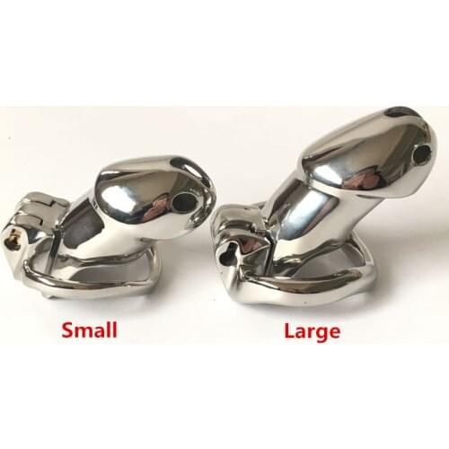 Manyjoy Male Chastity Cock Cage Penis Ring Stealth Lock Luxury Fine Stainless Steel Locking Device Light Version Sex Toys Adult