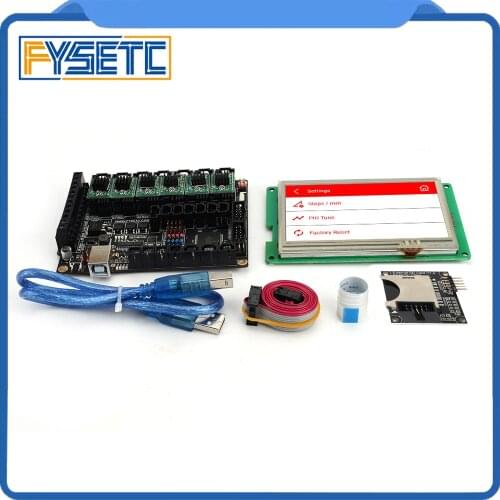 FYSETC F6 V1.3 ALL-in-one Mainboard + 6pcs A4988 Green Stepper Motor Driver + 4.3" Touch Screen 4.3 inch LCD With SD Reader