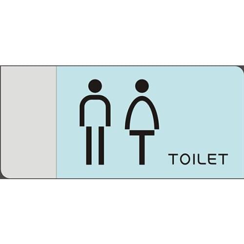Frosted Acrylic Toilet Door Signs Metal Door Sticke Indication Plaque Bathroom Wc Tips Signage Custom Guide Sign Plate