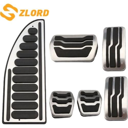 Zlord Car Pedals for Ford Focus 2 MK2 II 2005 - 2012 Brake Pedal Clutch Rest Foot Pedals Set Cover Auto Acceaaories