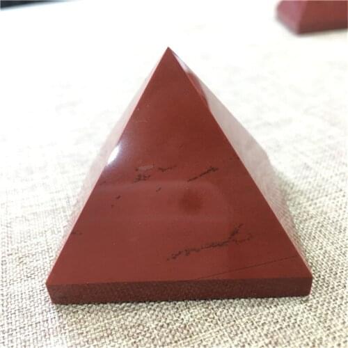 Natural red Jasper pyramid folk crafts crystals healing stone for home decoration