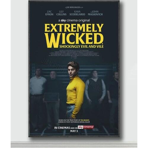 NJ251 Extremely Wicked, Shockingly Evil, and Vile Movie 2 Silk Posters and Prints wall art Art Poster Home Decor