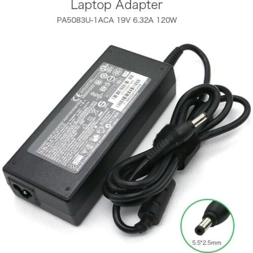 New 19V 6.32A 5.5*2.5mm 120W PA5083U-1ACA PA-1121-81 Power Supply for Toshiba Satellite A65-S1063 A75-S1255 P35-SP611 Laptop
