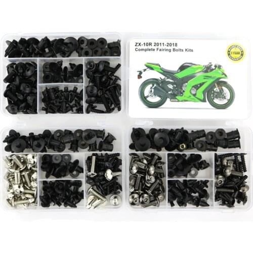 Complete Full Fairing Bolt Kit Steel Fairing Clips Fit For Kawasaki Ninja ZX10R ZX-10R 2011 2012 2013 2014 2015 2016 2017 2018