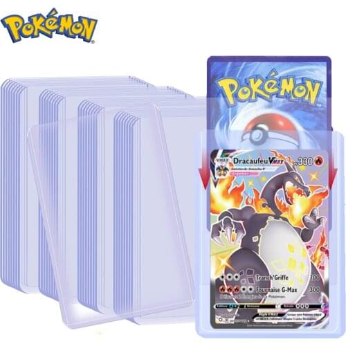 10pcs Pokemon Card Sleeves Transparent Playing Game Album Book Pokémon Map Collectors Binder Cartoon Holder Folder Loaded List