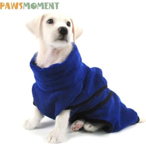 Puppy Super Absorbent Bath Towel Pet Dog Clothes for Small Large Dogs Clothing Puppy Quick Drying Bathrobe Dog Accessories