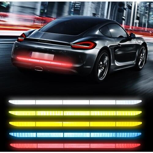 Car Reflective Sticker Auto Trunk Warning Sticker Strip for renault duster megane scenic logan captur koleos kadjar kangoo Clio