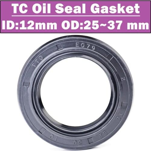 Oil Seal Gasket TC 12*25*26*27*28*30*32*34*35*37*6*7*8*10 mm 10Pcs Bearing Accessories NBR Nitrile Rubber Skeleton Oil Seals