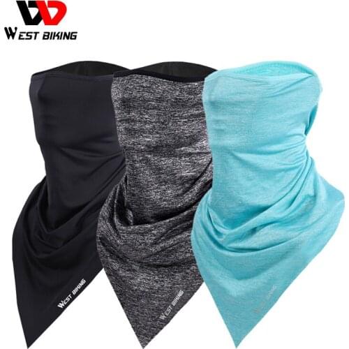 WEST BIKING Sport Headwear Men Cycling Neck Guard Protection UV Headband Running Head Scarf Summer Ice Silk Bicycle Equipment