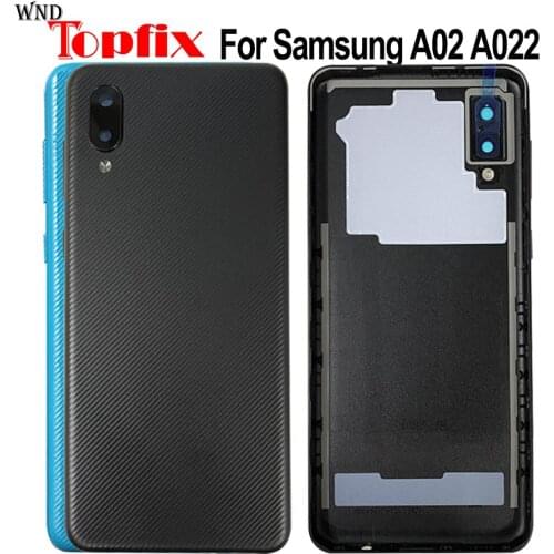 For Samsung Galaxy A02 A022 A022F/DS Back Battery Cover Door Rear Glass Housing Case For Samsung A02 Battery Cover With Logo