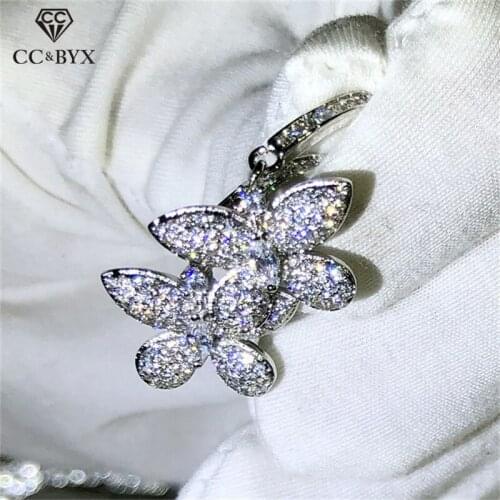 Drop Earrings For Women S925 Sterling Silver Butterfly Cubic Zirconia Fashion Fine Jewelry Elegant Bridal Wedding Brincos CCE710