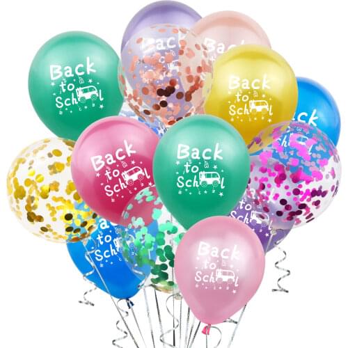 ZLJQ Back To School Decoration Balloon Happy First Day School Preschool Photo Prop Welcome Teacher Student Party Favors Supplies