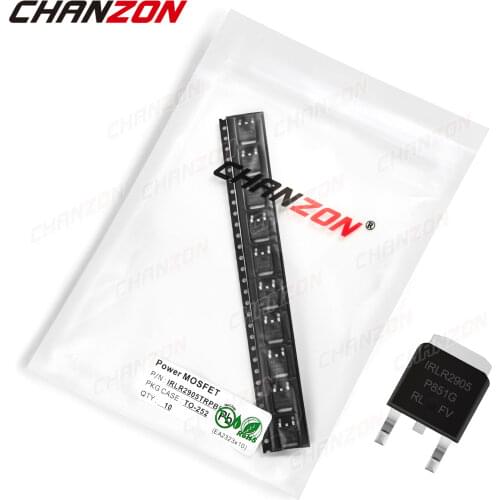 10Pcs IRLR2905TRPBF TO-252 Power SIC Mosfet Transistor Bipolar Junction BJT Powerful Tube Fets SMD 42A 55V Integrated Circuits